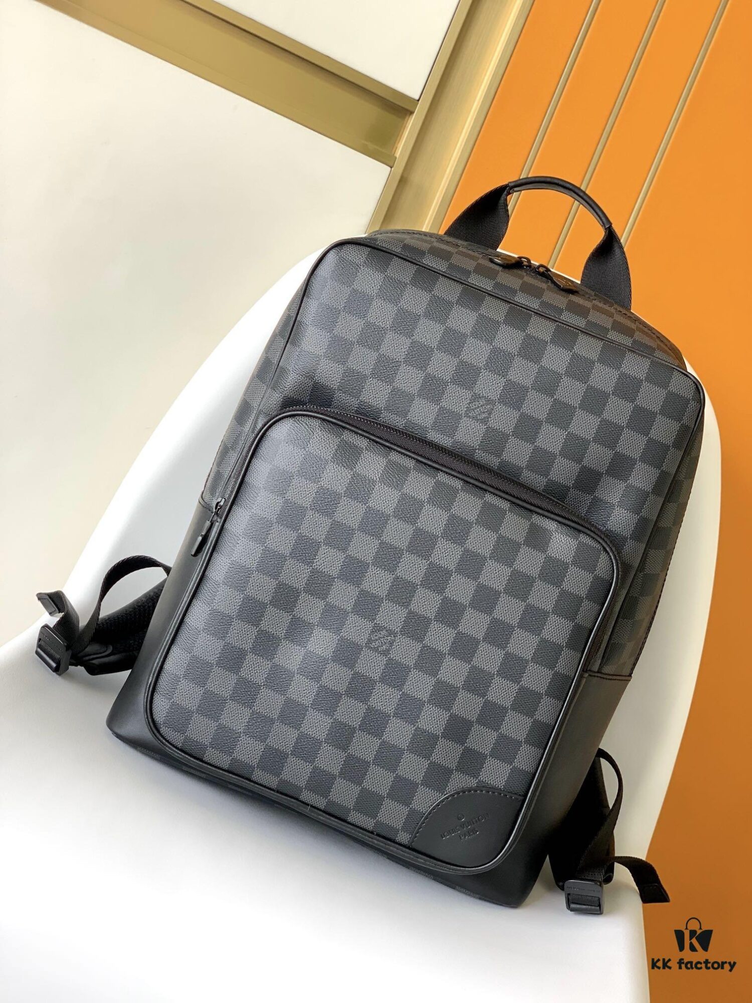 Top Quality Original M45335 Black Flower Black Check Dean Backpack