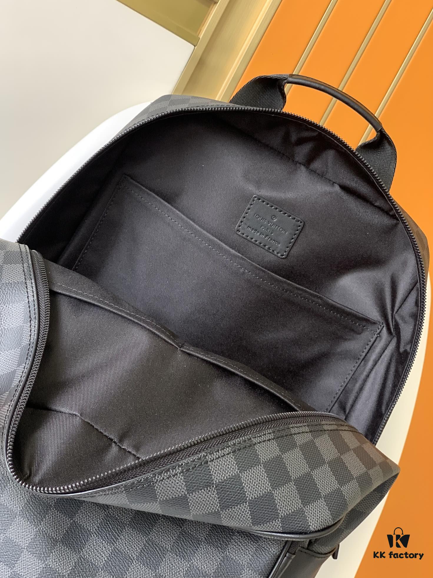 Top Quality Original M45335 Black Flower Black Check Dean Backpack