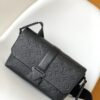 69305db2f09edb6de4c4fffb Top-tier Original Order M46794 Black Flower M23741 Embossed S-Cape Messenger Bag