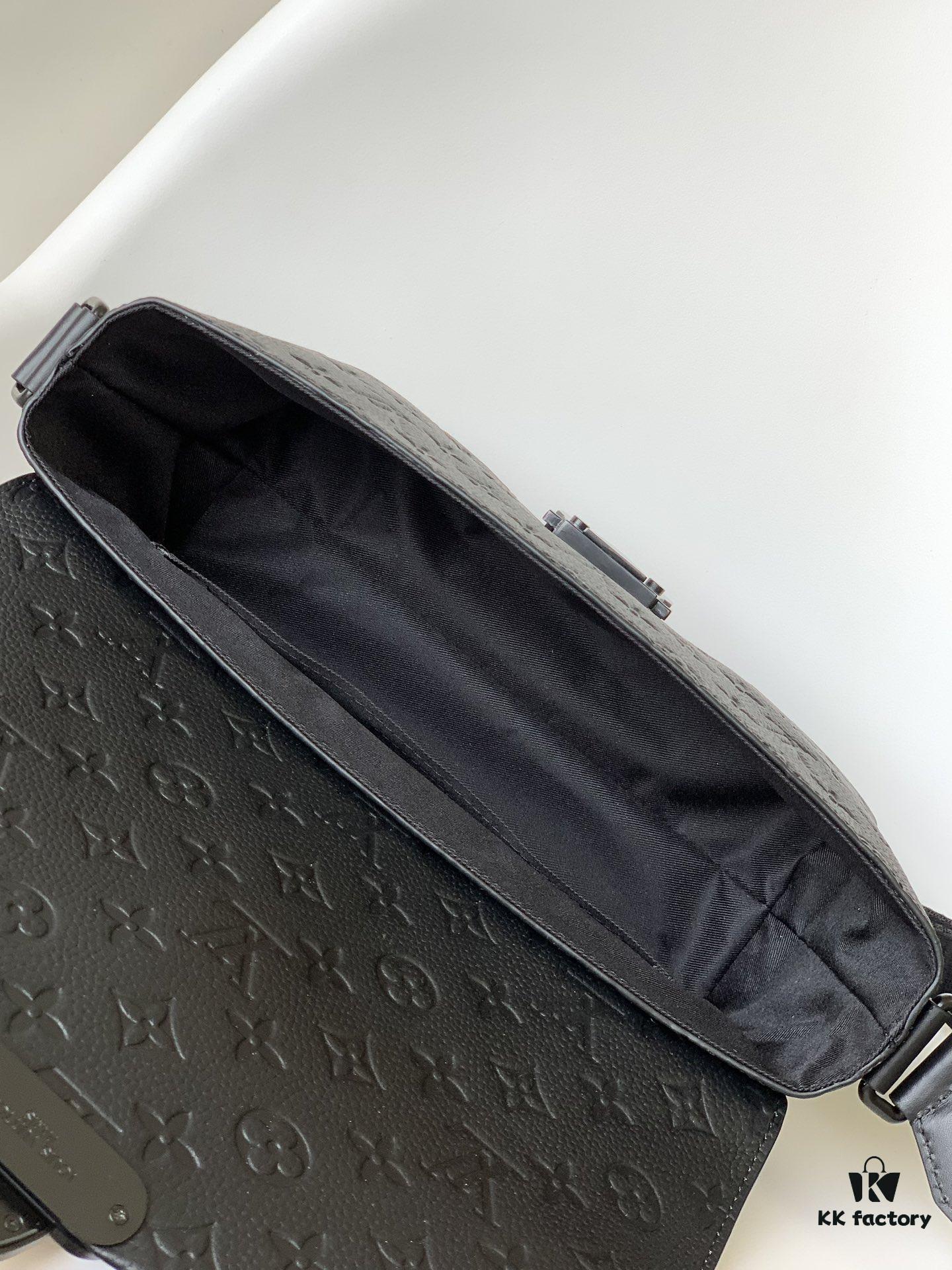 69305db3f09edb6de4c4fffc Top-tier Original Order M46794 Black Flower M23741 Embossed S-Cape Messenger Bag