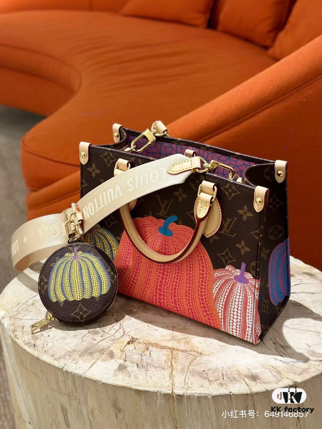 69305dd3f09edb6de4c5003e M46467 M45654 LV x YK OnTheGo Small Handbag