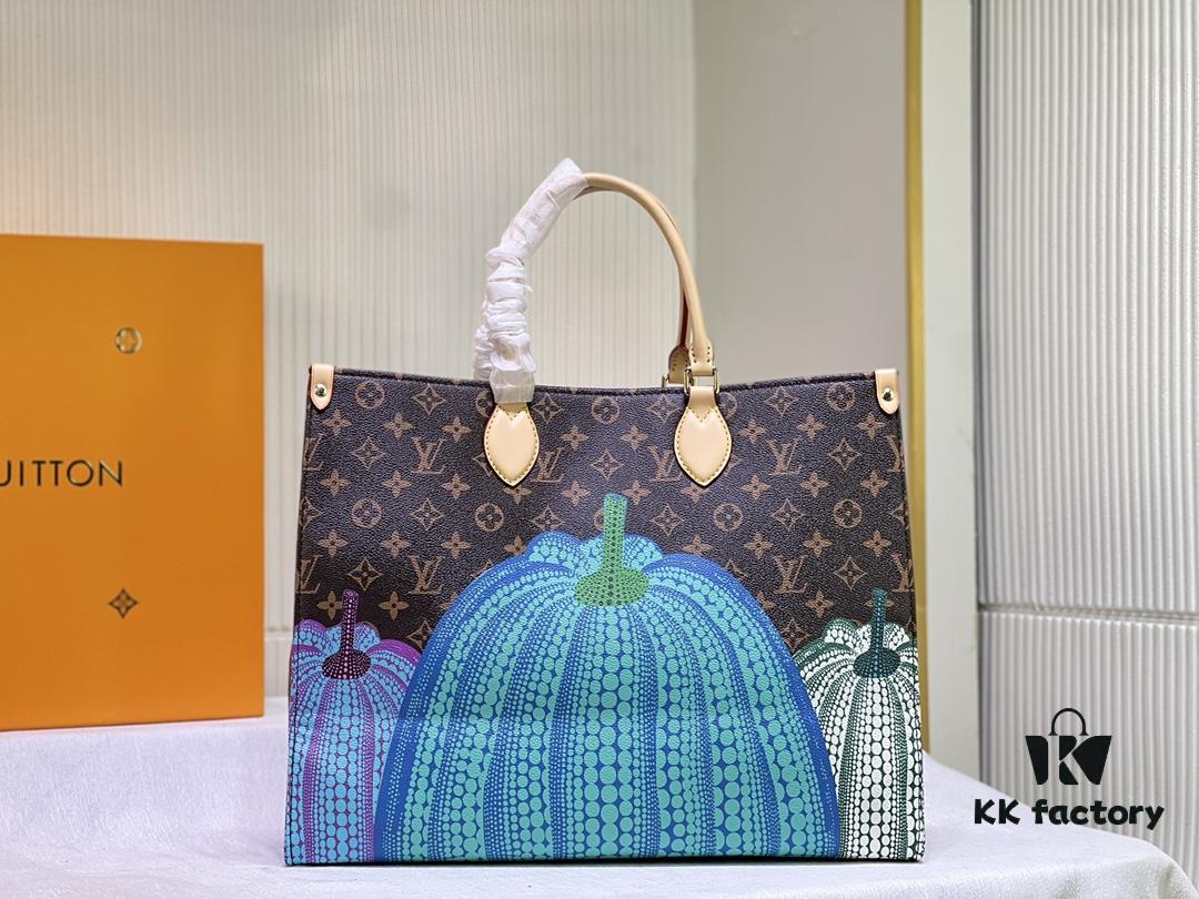 69305dd9f09edb6de4c5004d M46467 M44571 LV x YK OnTheGo Large Tote Bag