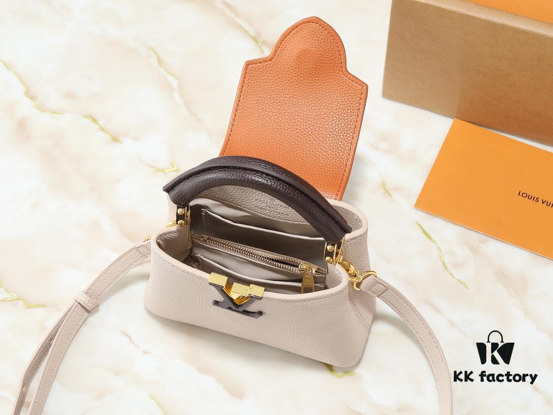 69305e07f09edb6de4c500b1 Upgraded Original M12956 M12952 M14176 Capucines Mini Bag in Elegant Taurillon Calfskin with Seasonal Hues