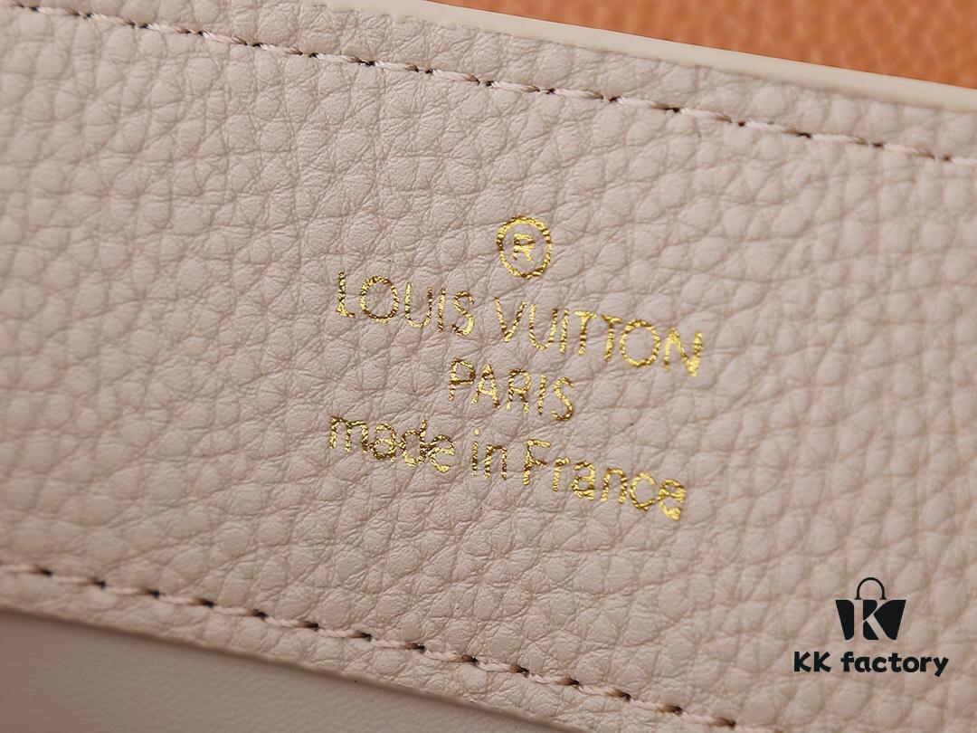 69305e0bf09edb6de4c500b8 Guangzhou Goods Upgrade Original Version M12956 M12952 M14176 This Mini Capucines Bag Features Luxurious Taurillon Cowhide Leather in a Refined Seasonal Hue, Accentuated with Shining Metal Hardware and the LV Initials as a Signature Detail. The Flap Can Be Worn Externally or Tucked Inside to Reveal a Well-Organized Interior, While the Zippered Pocket Offers Secure Storage for Valuables. The Detachable and Adjustable Shoulder Strap Allows for Versatile Carrying Options. Dimensions: 27.0 x 17.3 x 9.0 cm (L x H x W)