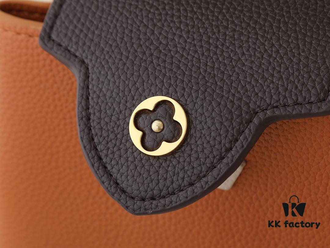 69305e14f09edb6de4c500cb Guangzhou Goods Upgraded Original Version M12956 M12952 M14176 This Mini Capucines Handbag in Elegant Taurillon Calfskin with Shiny Metal Hardware and LV Letter Accent