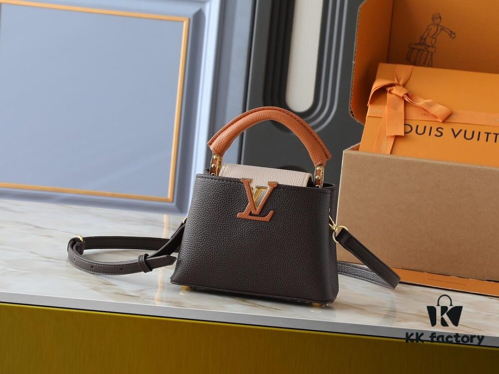 69305e1ef09edb6de4c500df Upgraded Original M12956 M12952 M14176 Capucines Mini Bag in Elegant Taurillon Calfskin with Seasonal Hues