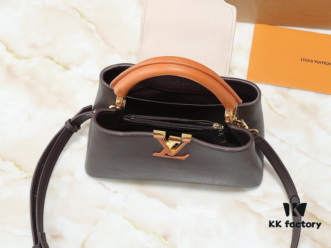 69305e27f09edb6de4c500f1 Guangzhou Goods Upgraded Original Version M12956 M12952 M14176 This Mini Capucines Bag Features Elegant Taurillon Calfskin with Seasonal Hues and Shiny Metal LV Lettering