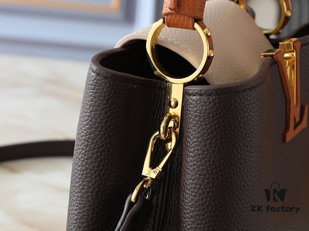 69305e27f09edb6de4c500f2 Guangzhou Goods Upgraded Original Version M12956 M12952 M14176 This Mini Capucines Bag Features Elegant Taurillon Calfskin with Seasonal Hues and Shiny Metal LV Lettering