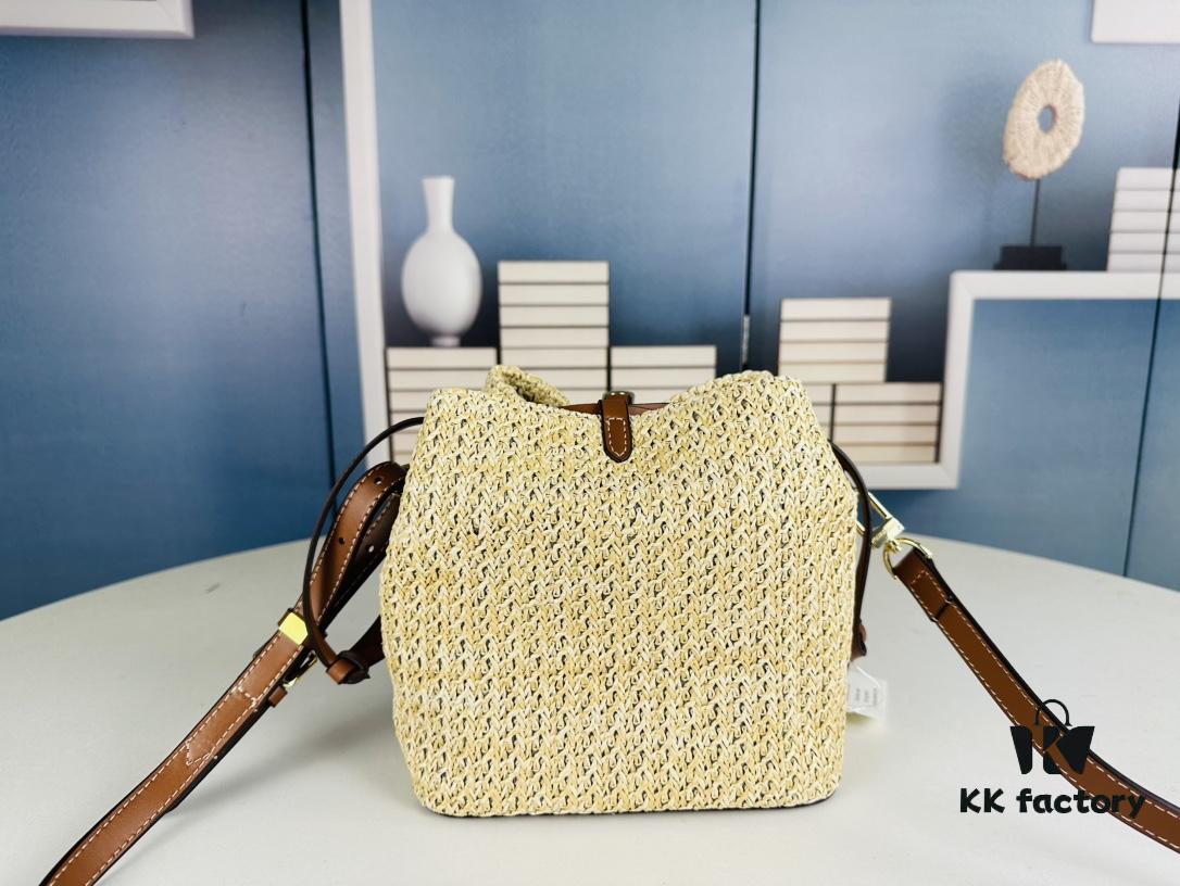 69305e3ef09edb6de4c5011f New Small LV NOE PURSE Bucket Bag in Raffia Leather