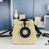 69305e40f09edb6de4c50125 New Small LV NOE PURSE Bucket Handbag in Raffia Leather Mini 'Little Dumpling'