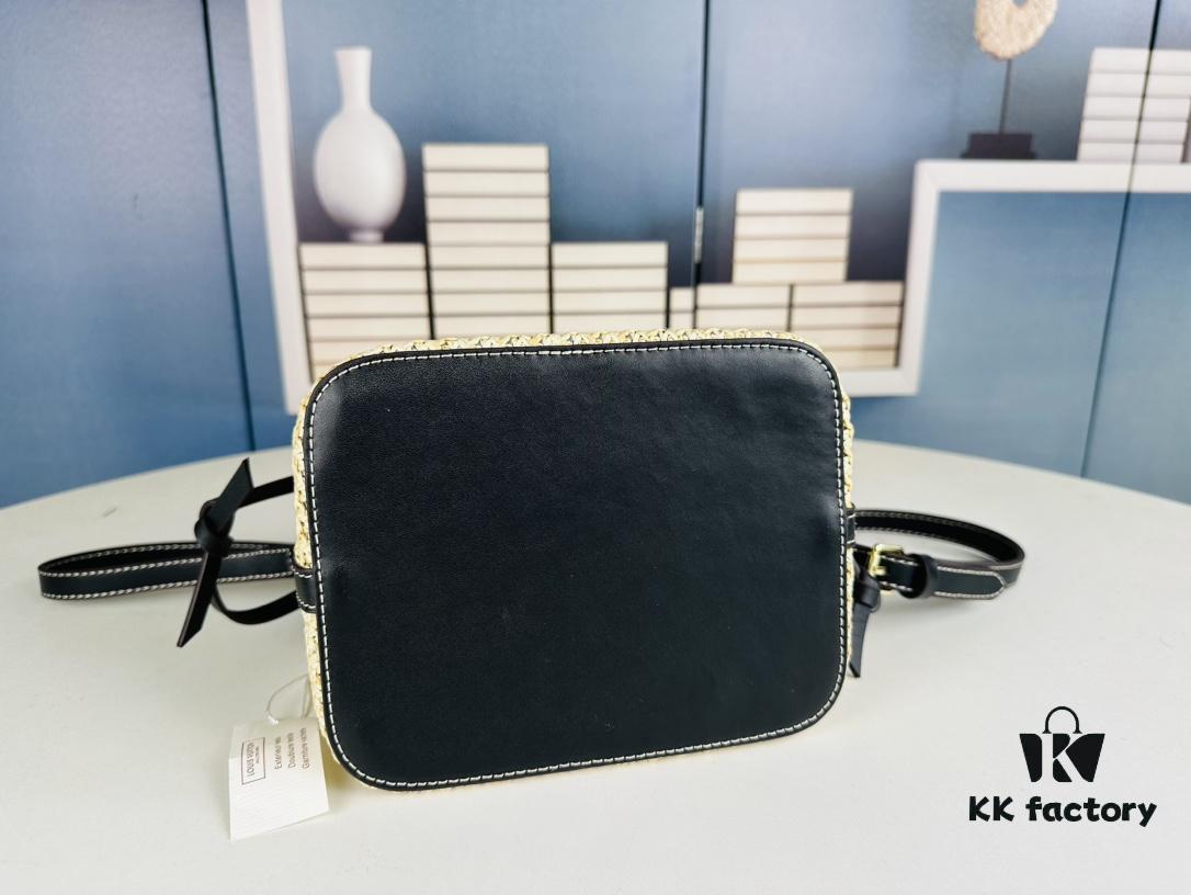 69305e42f09edb6de4c50127 New Small LV NOE PURSE Bucket Handbag in Raffia Leather Mini 'Little Dumpling'