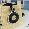 69305e42f09edb6de4c50129 New Small LV NOE PURSE Bucket Handbag in Raffia Leather Mini 'Little Dumpling'