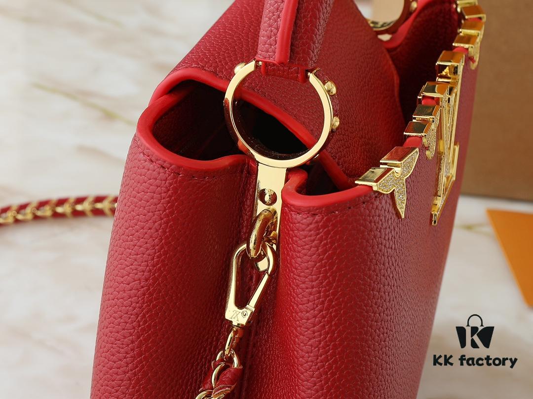 69305e9df09edb6de4c501e1 Guangzhou Stock Upgraded Original M24583 M24584 M24585 Golden Crystal Flower Crown Capucines Handbag