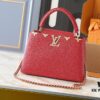 69305e9ef09edb6de4c501e4 Guangzhou Stock Upgraded Original M24583 M24584 M24585 Gold-Tone Crystal Flower Crown Capucines Handbag