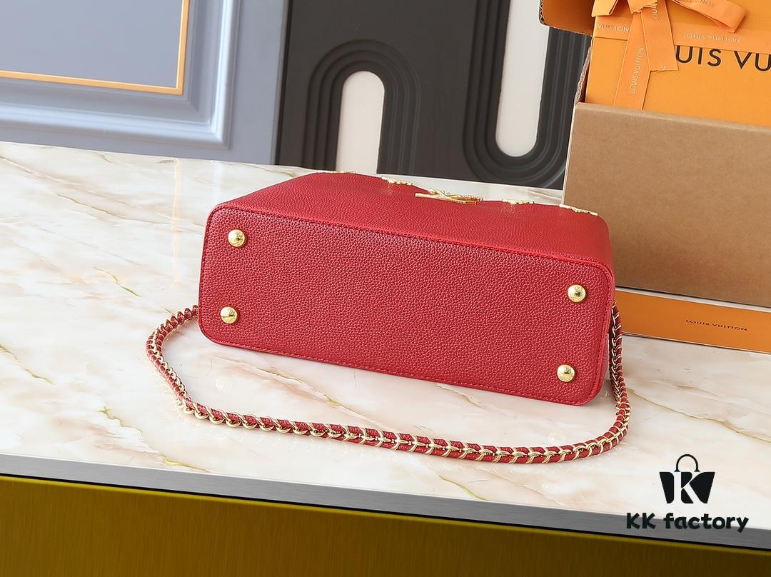 69305e9ef09edb6de4c501e5 Guangzhou Stock Upgraded Original M24583 M24584 M24585 Gold-Tone Crystal Flower Crown Capucines Handbag