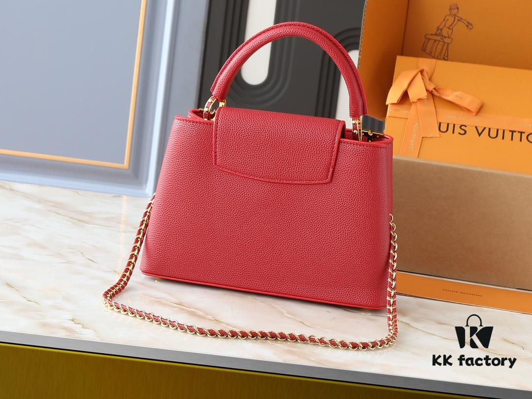 69305ea0f09edb6de4c501e8 Guangzhou Stock Upgraded Original M24583 M24584 M24585 Gold-Tone Crystal Flower Crown Capucines Handbag