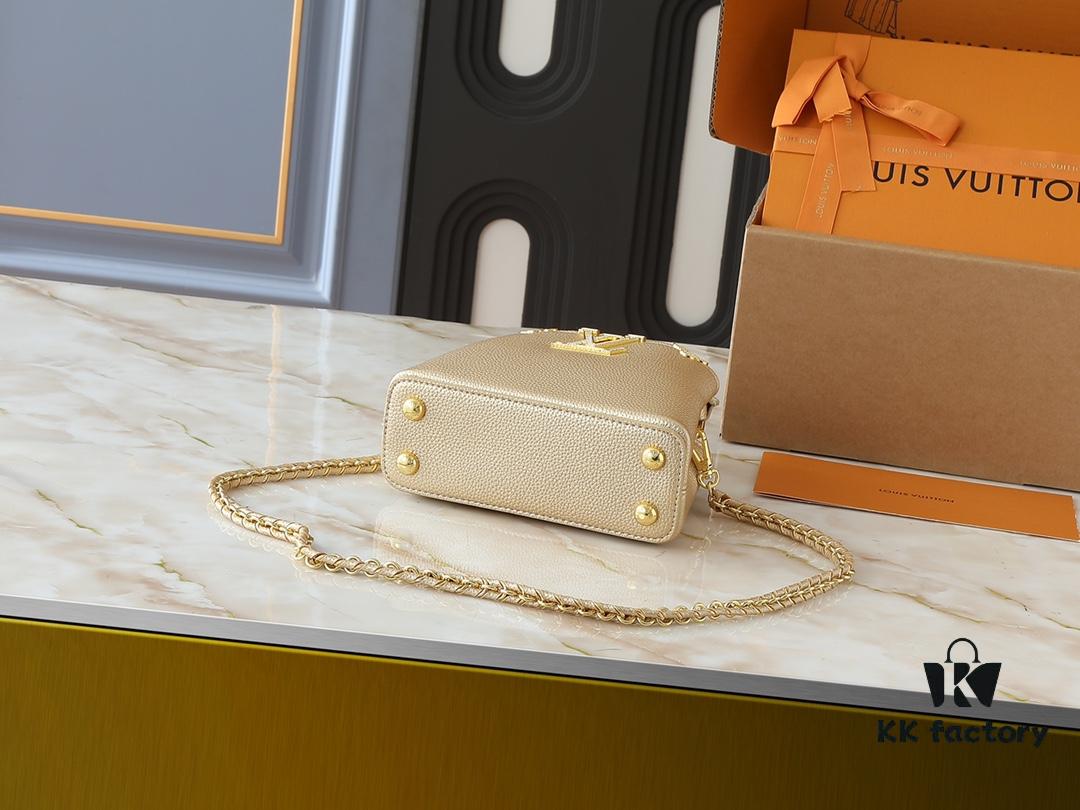 69305ea3f09edb6de4c501ed Guangzhou Stock Upgraded Original M24583 M24584 M24585 Gold-Tone Crystal Flower Crown Capucines Handbag