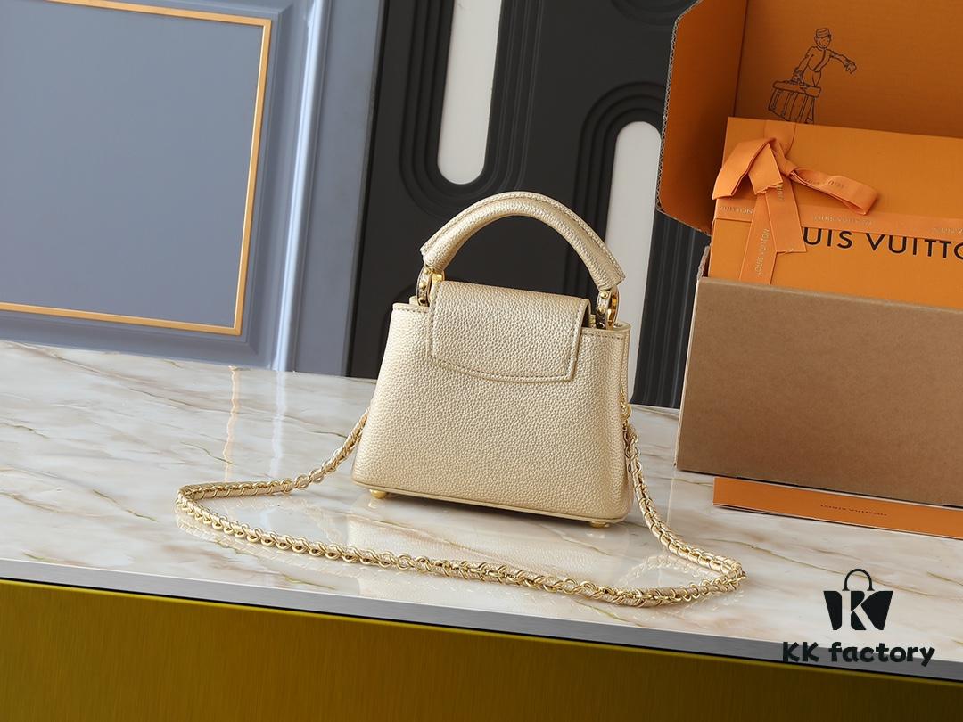 69305ea3f09edb6de4c501ef Guangzhou Stock Upgraded Original M24583 M24584 M24585 Gold-Tone Crystal Flower Crown Capucines Handbag