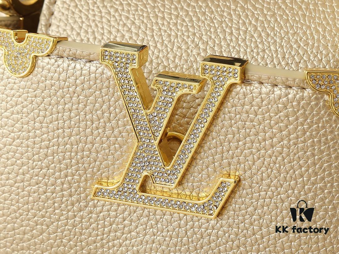 69305ea5f09edb6de4c501f2 Guangzhou Stock Upgraded Original M24583 M24584 M24585 Gold-Tone Crystal Flower Crown Capucines Handbag