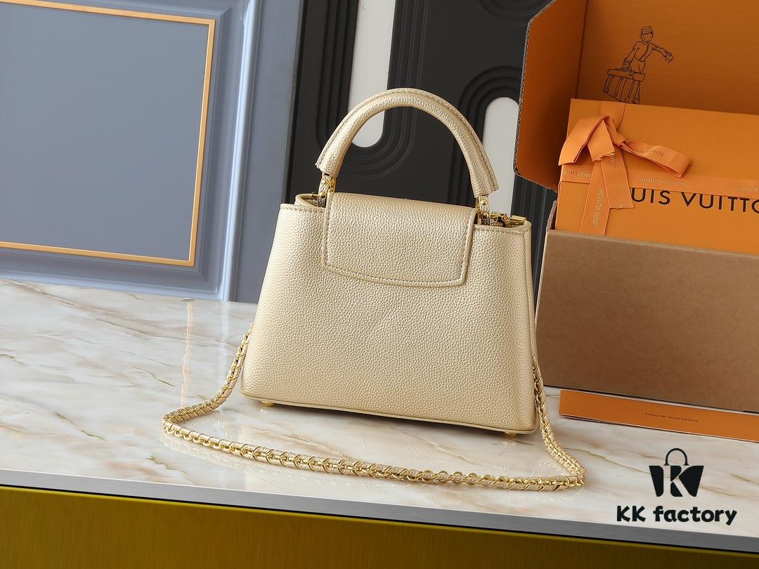 69305ea8f09edb6de4c501f9 Guangzhou Stock Upgraded Original M24583 M24584 M24585 Gold-Tone Crystal Flower Crown Capucines Handbag