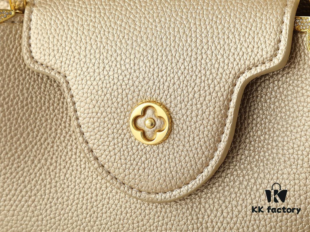69305eabf09edb6de4c501fd Guangzhou Stock Upgraded Original M24583 M24584 M24585 Gold-Tone Crystal Flower Crown Capucines Handbag