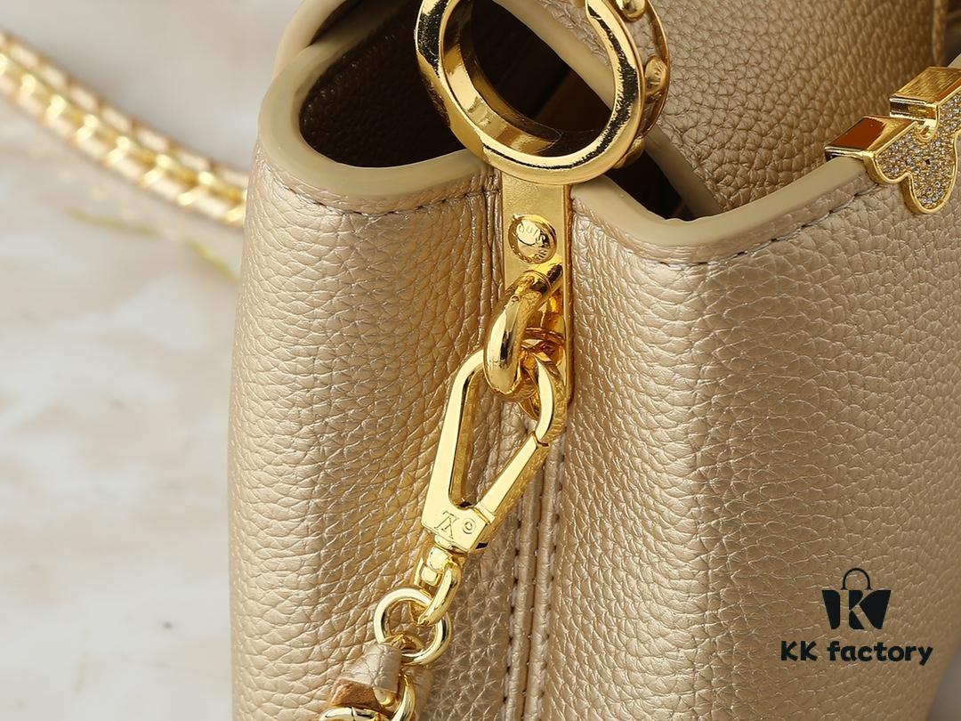 69305eadf09edb6de4c50203 Guangzhou Stock Upgraded Original M24583 M24584 M24585 Gold-Tone Crystal Flower Crown Capucines Handbag