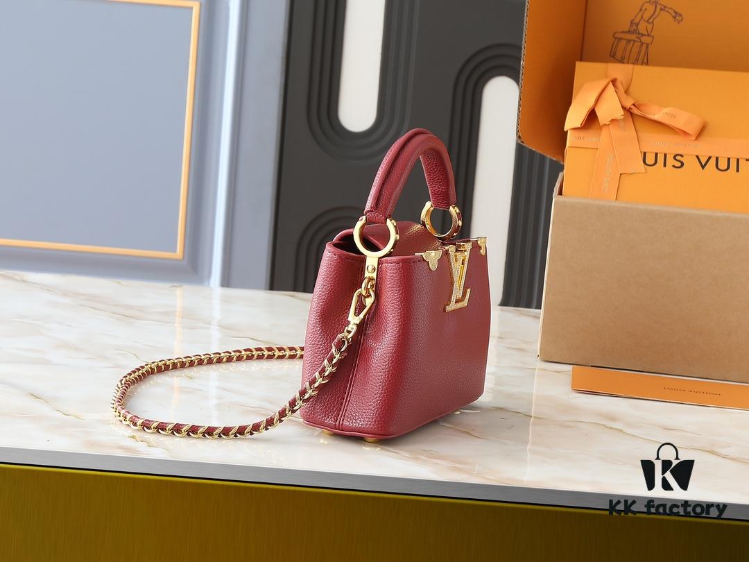 69305eaff09edb6de4c50204 Guangzhou Stock Upgraded Original M24583 M24584 M24585 Golden Rhinestone Flower Crown Capucines Handbag