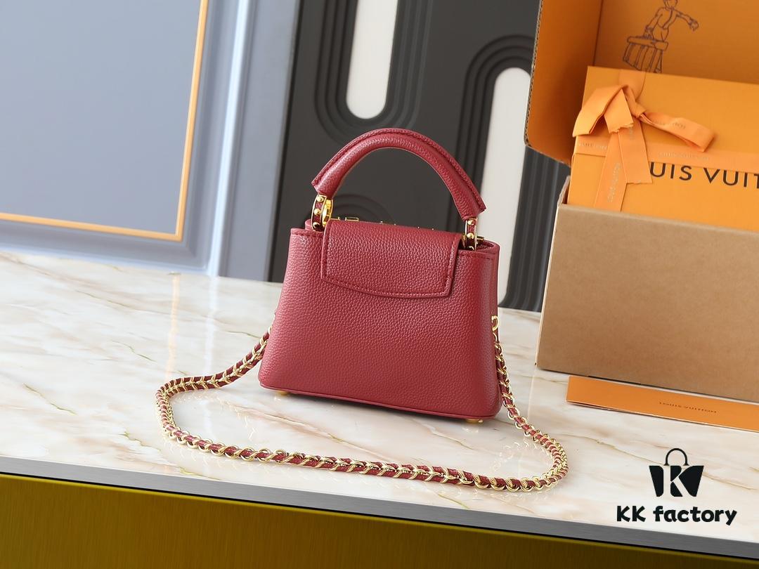 69305eb0f09edb6de4c50206 Guangzhou Stock Upgraded Original M24583 M24584 M24585 Golden Rhinestone Flower Crown Capucines Handbag