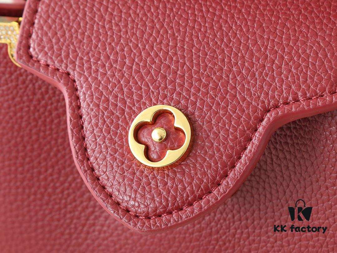 69305eb4f09edb6de4c5020c Guangzhou Stock Upgraded Original M24583 M24584 M24585 Golden Rhinestone Flower Crown Capucines Handbag