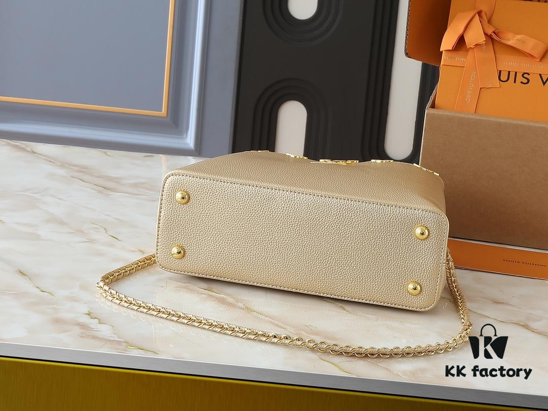 69305eb4f09edb6de4c5020d Guangzhou Stock - Upgraded Original M24583 M24584 M24585 Gold-Tone Crystal Flower Crown Capucines Handbag