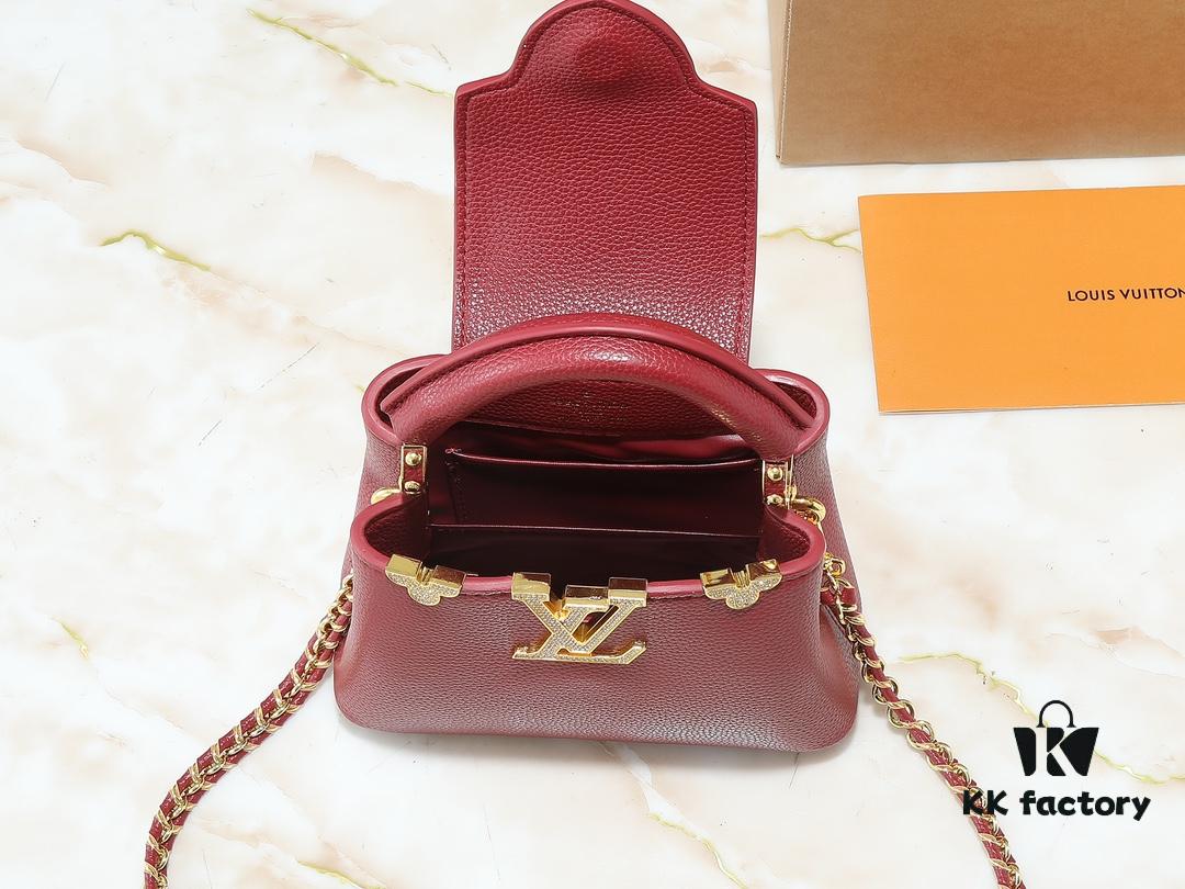 69305eb5f09edb6de4c50212 Guangzhou Stock Upgraded Original M24583 M24584 M24585 Golden Rhinestone Flower Crown Capucines Handbag