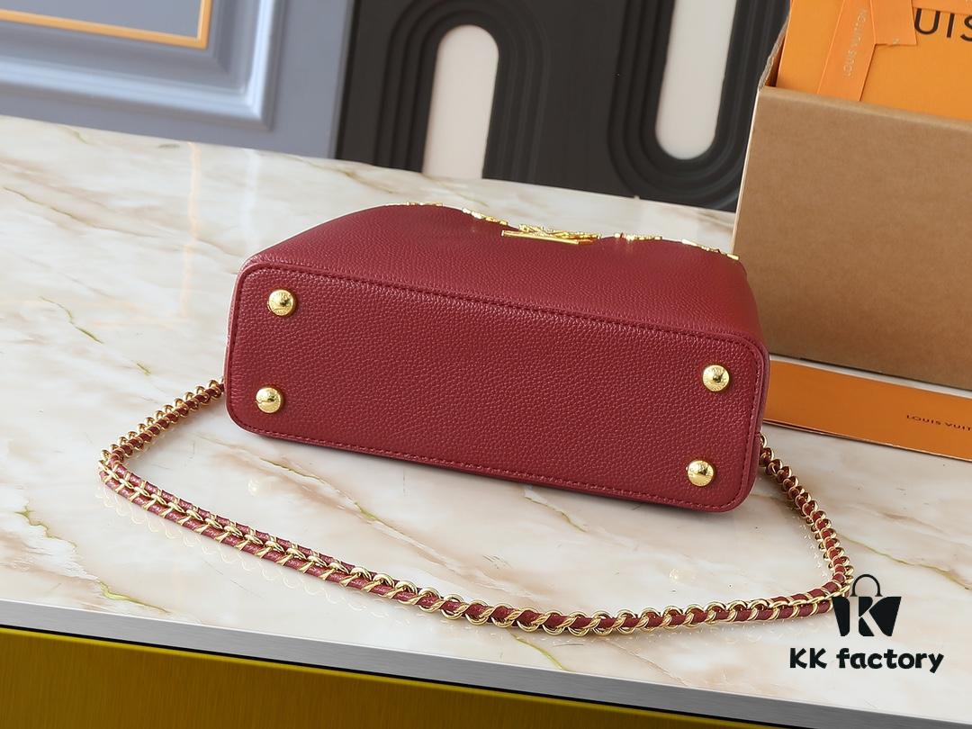 69305eb9f09edb6de4c50218 Guangzhou Stock Upgraded Original M24583 M24584 M24585 Golden Crystal Flower Crown Capucines Handbag
