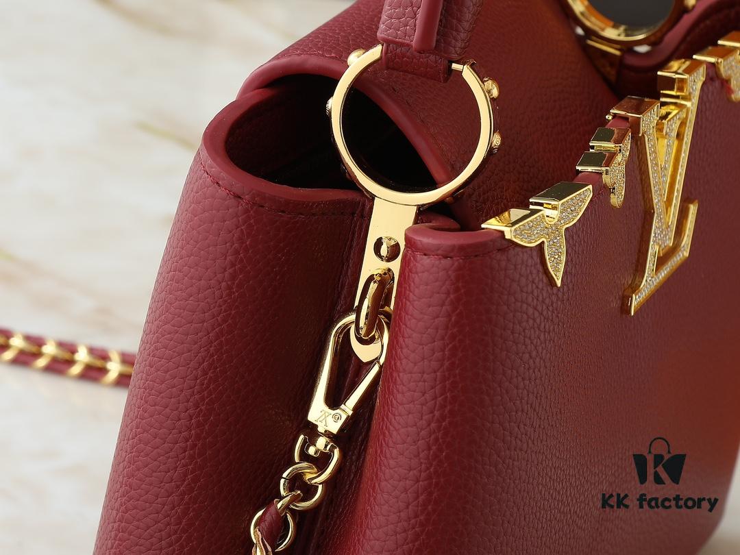 69305eb9f09edb6de4c50219 Guangzhou Stock Upgraded Original M24583 M24584 M24585 Golden Crystal Flower Crown Capucines Handbag