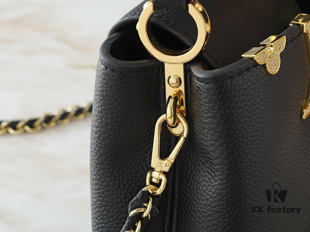 69305ec1f09edb6de4c50229 Guangzhou Stock Upgraded Original M24583 M24584 M24585 Gold-Tone Crystal Flower Crown Capucines Handbag
