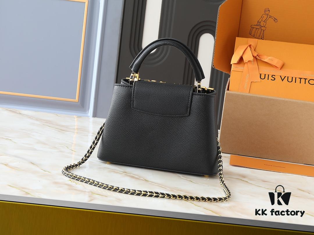 69305ec2f09edb6de4c5022a Guangzhou Stock Upgraded Original M24583 M24584 M24585 Gold-Tone Crystal Flower Crown Capucines Handbag