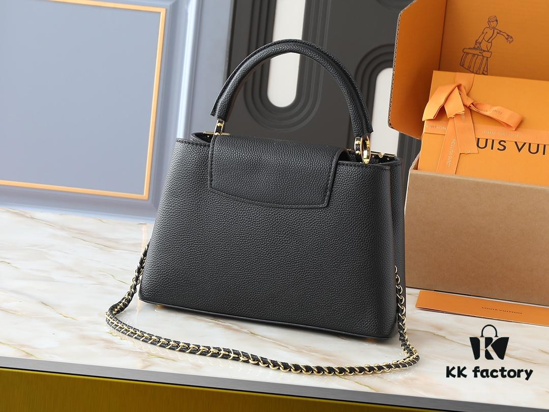 69305ec9f09edb6de4c50232 Guangzhou Stock Upgraded Original M24583 M24584 M24585 Gold-Tone Crystal Flower Crown Capucines Handbag