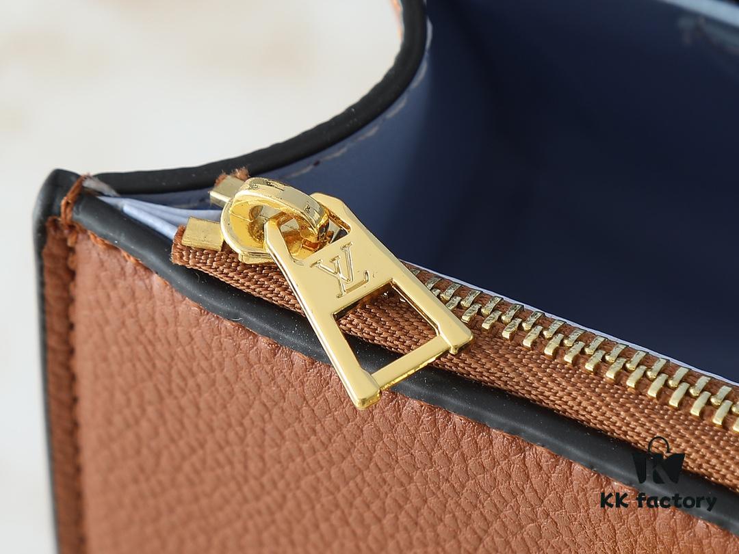69305edcf09edb6de4c50260 Upgraded Original M21590 M59090 Twist One Handle BB Handbag crafted from deeply dyed Taurillon leather, featuring a top single handle and the iconic LV Twist turn-lock flap closure. The contrasting color leather lining adds a fashionable touch, suitable for crossbody, shoulder, or handheld wear.