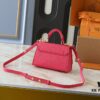 69305eddf09edb6de4c50265 Upgraded Original M21590 M59090 Twist One Handle BB Handbag crafted from deeply dyed Taurillon leather, featuring a top single handle and the iconic LV Twist turn-lock flap closure. The contrast-color leather lining adds a fashionable touch, suitable for crossbody, shoulder, or handheld wear.