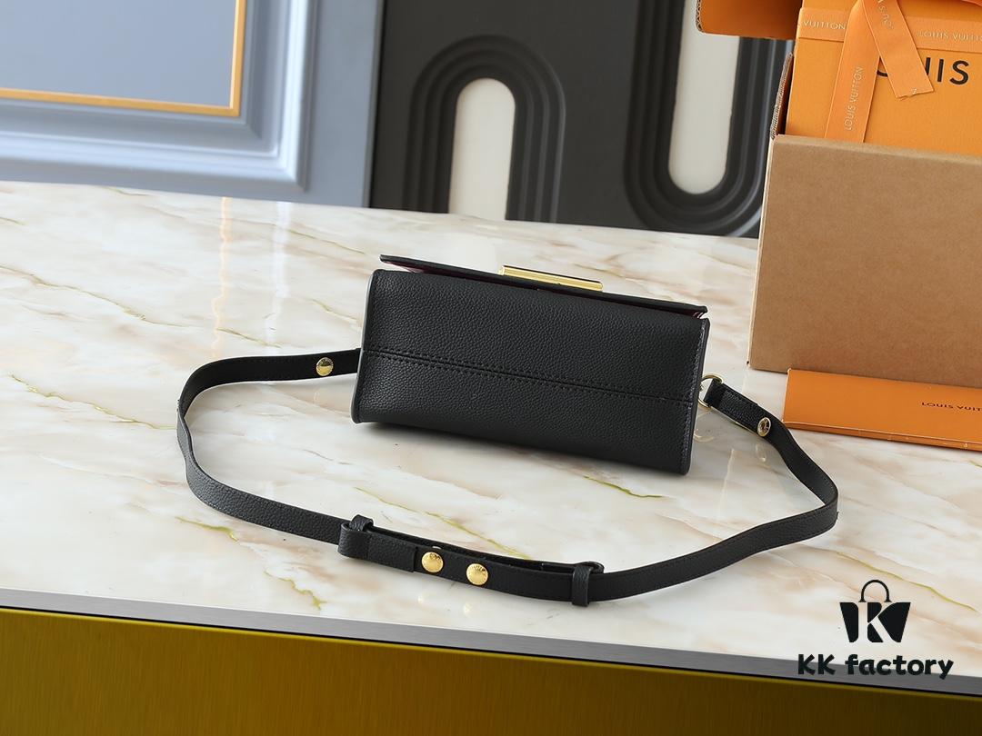69305ee1f09edb6de4c5026f Upgraded Original M21590 M59090 Twist One Handle BB Bag Crafted from Deep-Dyed Taurillon Leather with Top Single Handle and Iconic LV Twist Lock Flap, Contrasting Leather Lining Adds a Touch of Fashion, Ideal for Crossbody, Shoulder, or Hand Carry