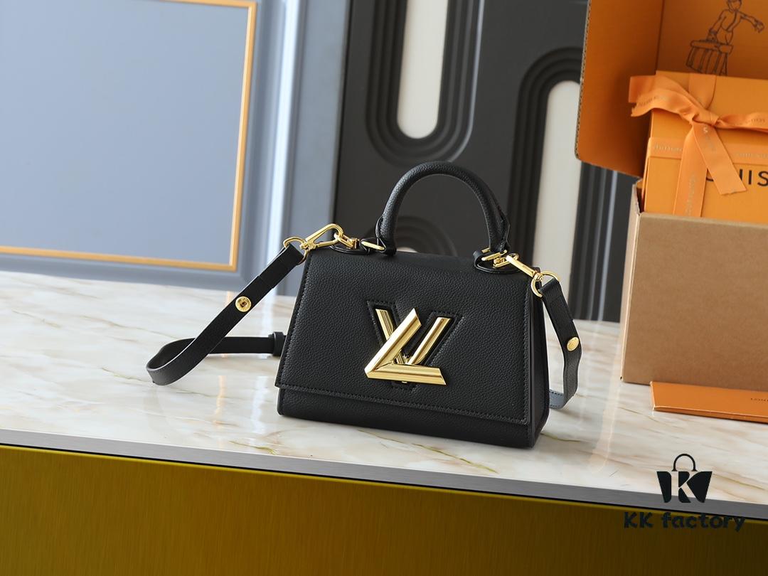 69305ee3f09edb6de4c50273 Upgraded Original M21590 M59090 Twist One Handle BB Bag Crafted from Deep-Dyed Taurillon Leather with Top Single Handle and Iconic LV Twist Lock Flap, Contrasting Leather Lining Adds a Touch of Fashion, Ideal for Crossbody, Shoulder, or Hand Carry