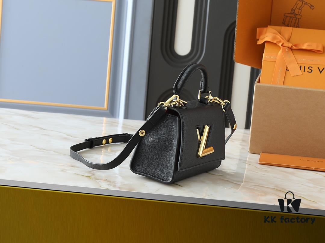 69305ee5f09edb6de4c50279 Upgraded Original M21590 M59090 Twist One Handle BB Bag Crafted from Deep-Dyed Taurillon Leather with Top Single Handle and Iconic LV Twist Lock Flap, Contrasting Leather Lining Adds a Touch of Fashion, Ideal for Crossbody, Shoulder, or Hand Carry