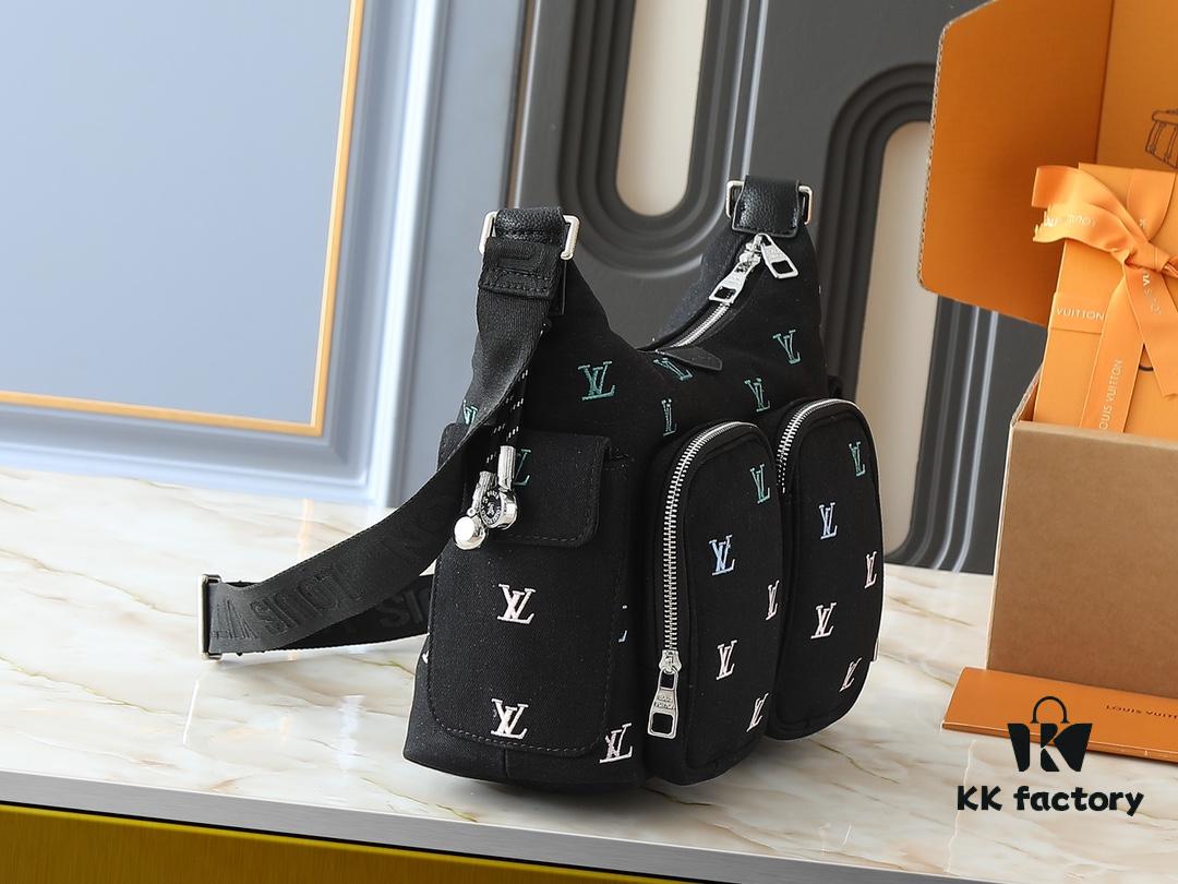 69305f17f09edb6de4c502ce Upgraded Original M13938 Embroidered Black M14778 Pressed Black, M12697 Full Leather Khaki Monogram Bag