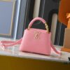 Mini Capucines Bag with Refined Monogram Flower on Handle