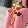 Mini Capucines Bag with Refined Monogram Flower on Handle