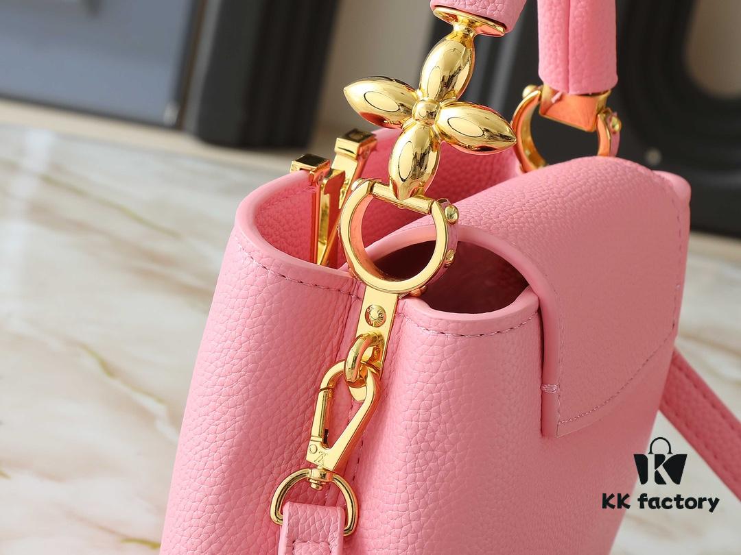 Mini Capucines Bag with Refined Monogram Flower on Handle