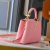Mini Capucines Bag with Refined Monogram Flower on Handle