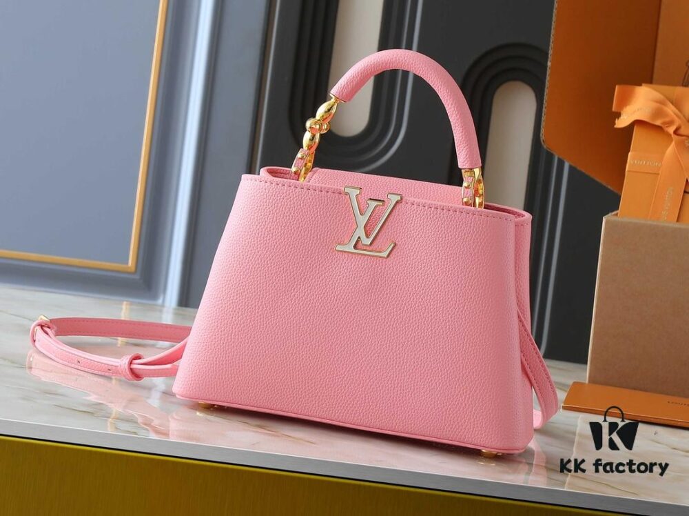Mini Capucines Bag with Refined Monogram Flower on Handle