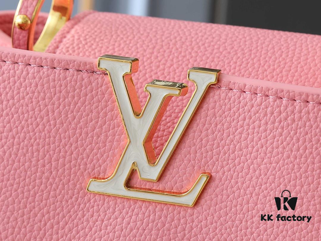 Mini Capucines Bag with Refined Monogram Flower on Handle