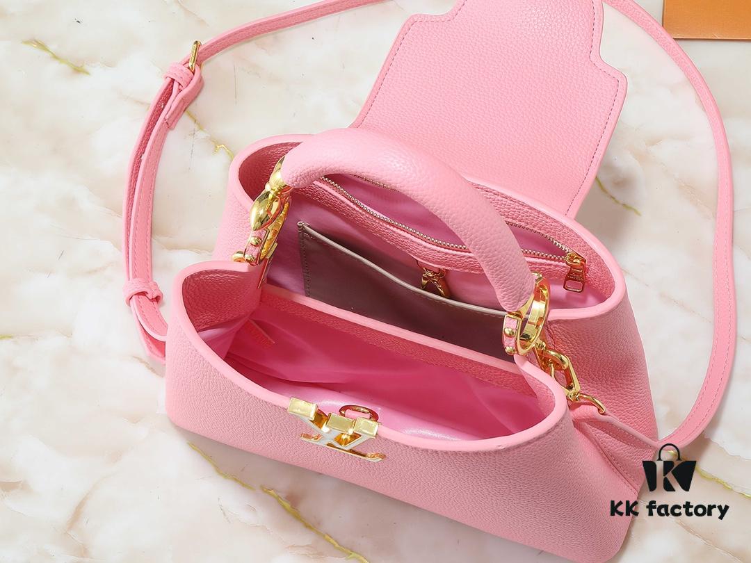 Mini Capucines Bag with Refined Monogram Flower on Handle