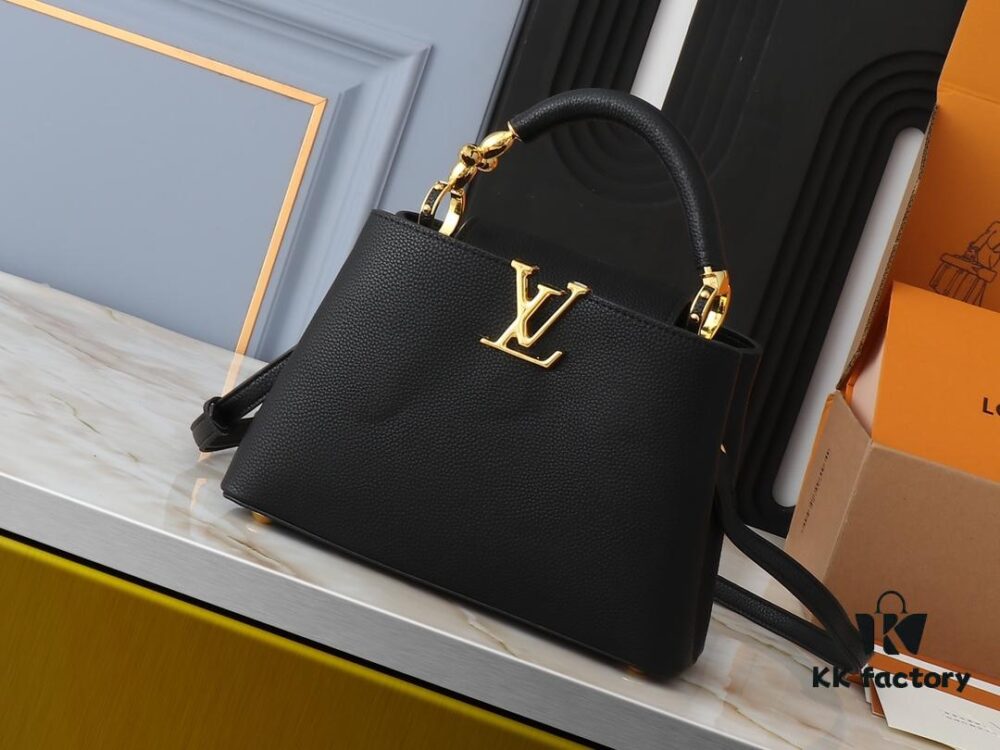 Mini Capucines Bag with Refined Monogram Flower on Handle